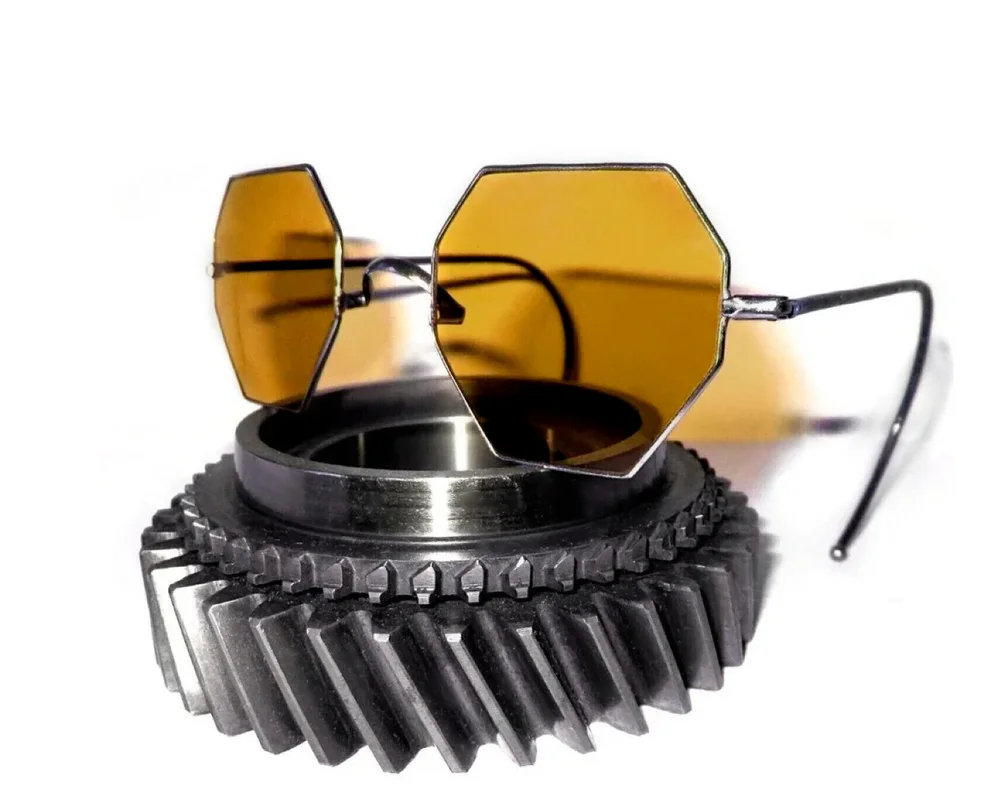 Antique Willson Amber Octagon Sunglasses Vtg Steampunk Glasses Spectacles W